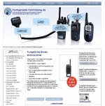 Screenshot der Funkgeräte-Vermietung.de Website - Motorola Funkgeräte günstig mieten