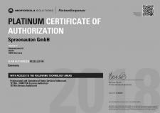 Motorola Platinum Partner Zertifikate der Spreenauten GmbH